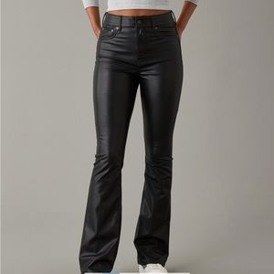 American Eagle Flare Leather Pants